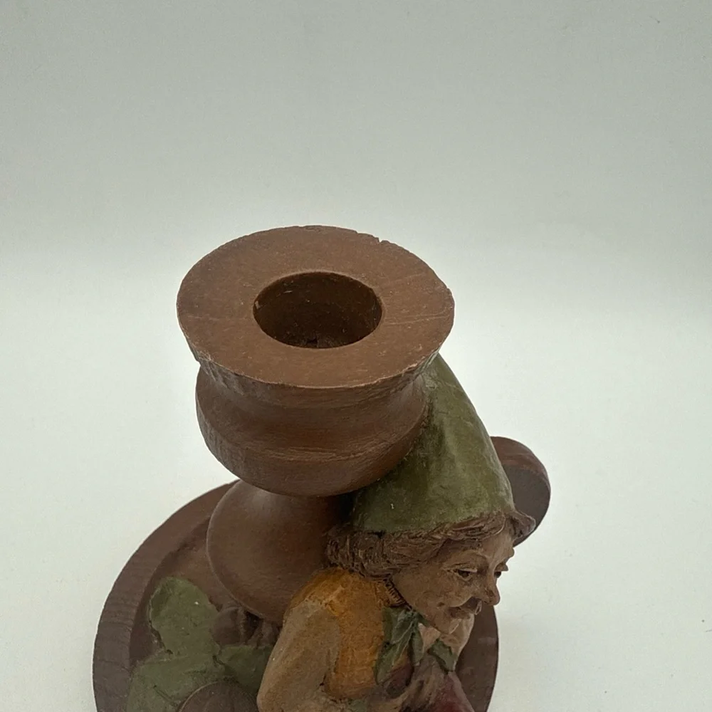 VTG 1983 Tom Clark Gnomes Mrs Wink & Wink Too Signed candlestick Holders retired